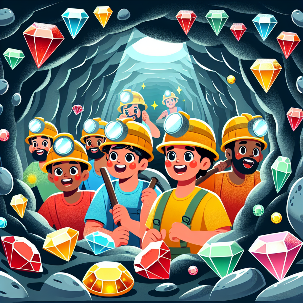 Sparkling Gemstone Mine Painting By Numbers Kit