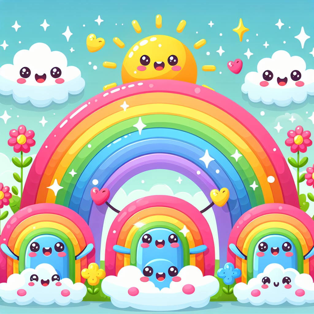 Joyful Rainbow Friends Numbered Painting Kits
