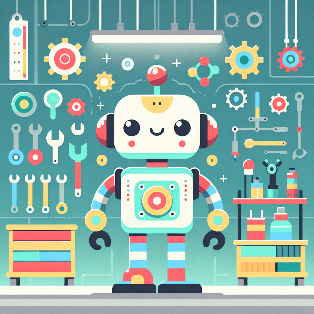Robot Builders Workshop Paint By Numbers Art