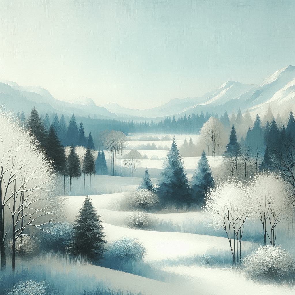 Winter's Silent Elegance Painting By Numbers Kit