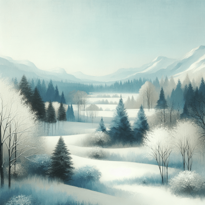 Winter's Silent Elegance Painting By Numbers Kit