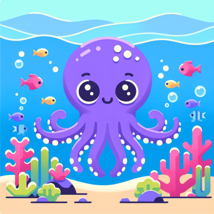 Silly Octopus Adventure Paint By Numbers Kits