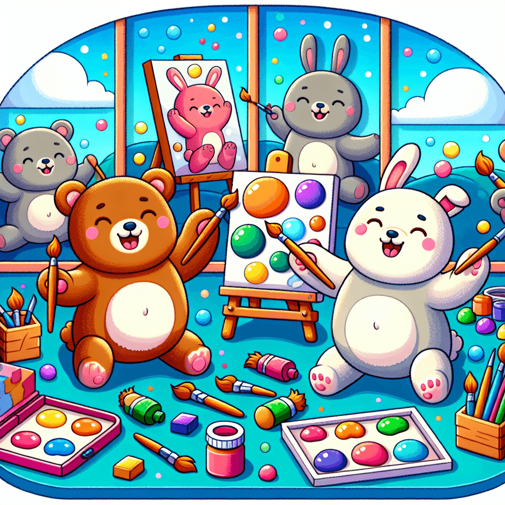 Whimsical Animal Artists DIY Paint By Numbers