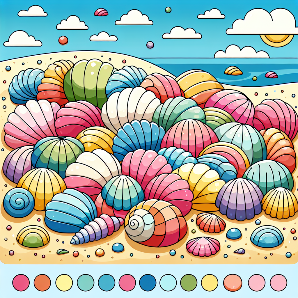 Shimmering Seashells Numbered Painting Kits