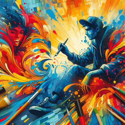 Dynamic Street Art Scene DIY Paint By Numbers