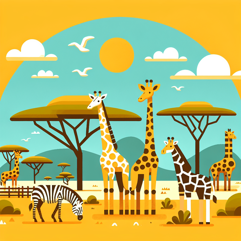 Giraffe's Serengeti Paint By Number