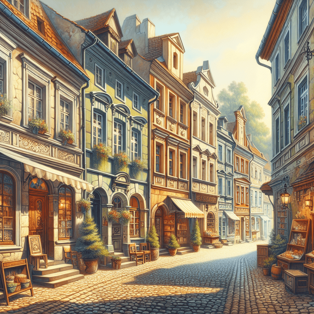 Charming Old Town Streets Paint By Color