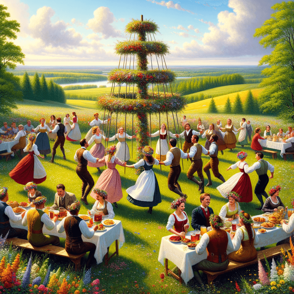 Midsummer Festival - Sweden Painting By Numbers Kit