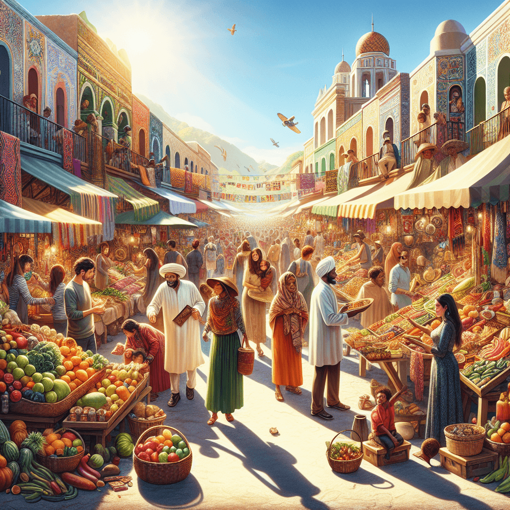 Exotic Cultural Market Paint By Numbers