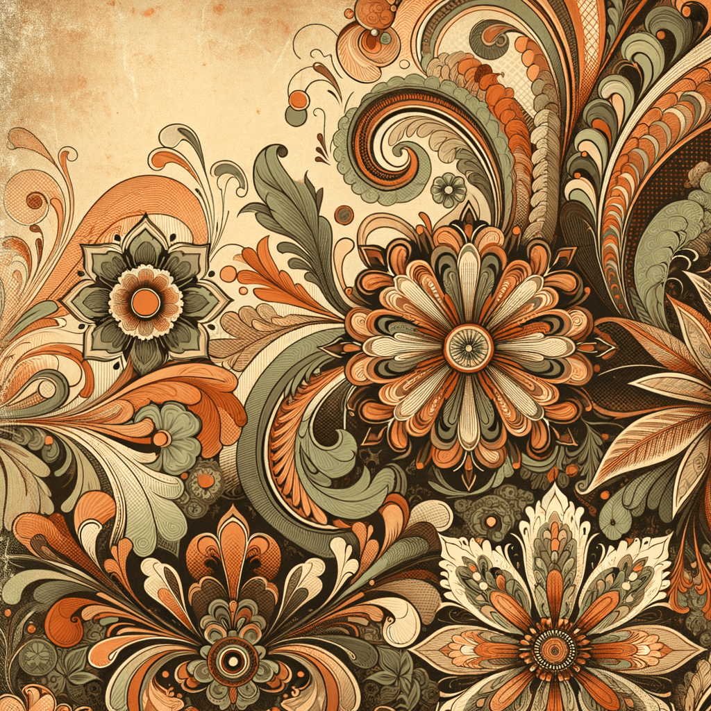 Retro Floral Boho Wall Hanging Paint By Color