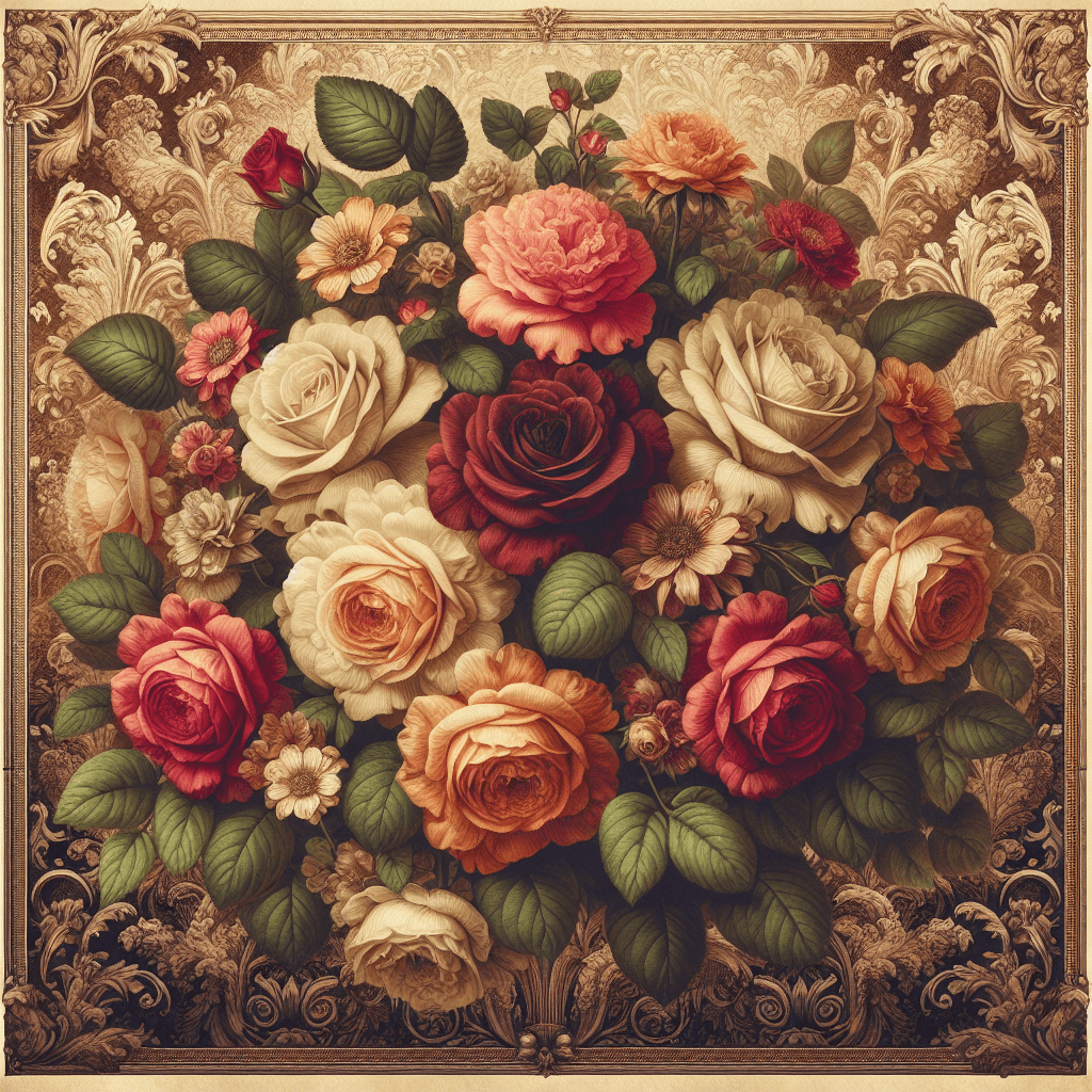 Victorian Floral Charm Paint By Numbers Kits
