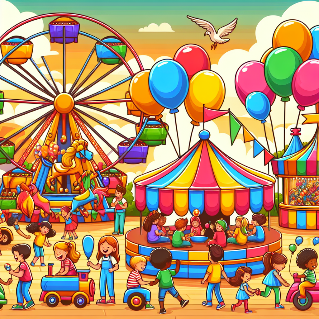 Cheerful Carnival Scene Painting Number Kit