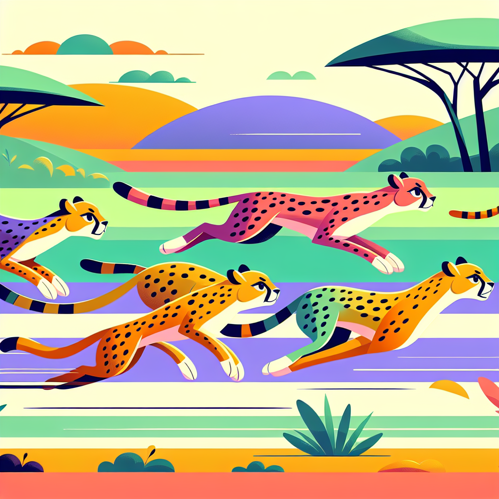 Cheetah’s Chasing Challenge Paint By Numbers Art