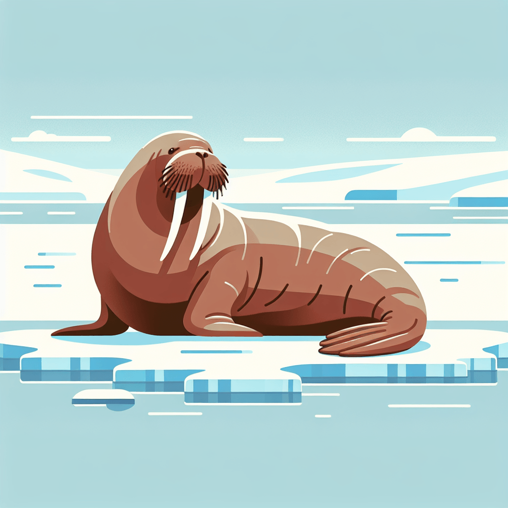 Whiskered Walrus Welcome Number Painting