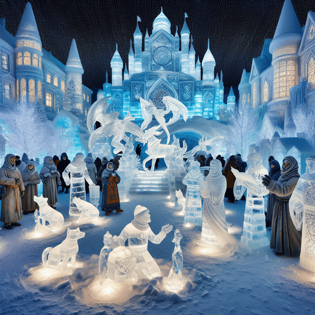 Snow & Ice Sculpture Festival - Belgium Painting By Numbers Kit