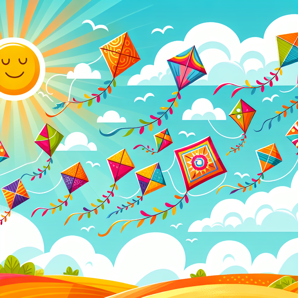 The Colorful Kite Adventure Painting Number Kit