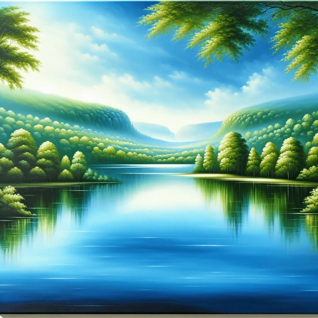 Serene Reflection In The Lake Paint By Color
