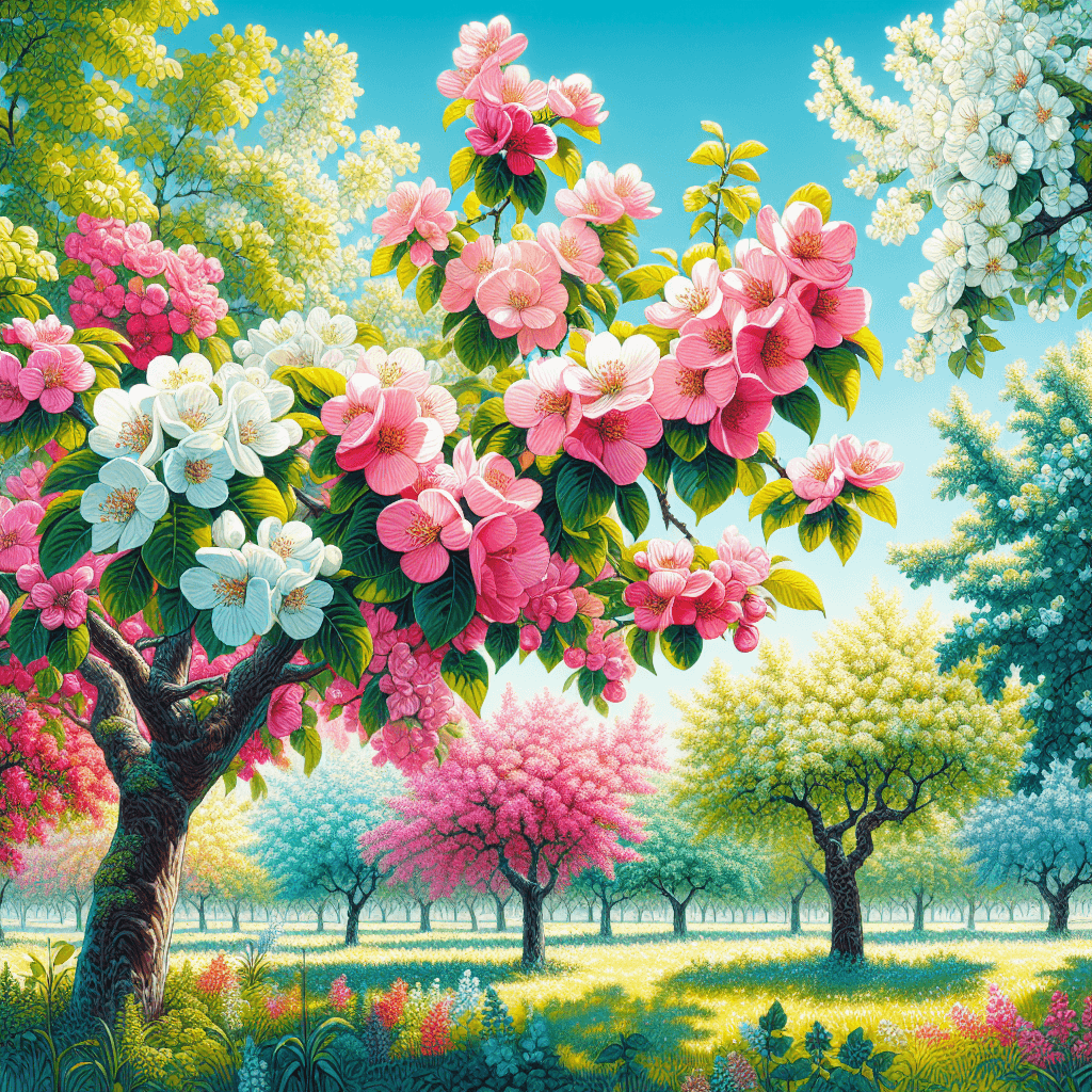 Sunny Orchard Blooms Paint By Number
