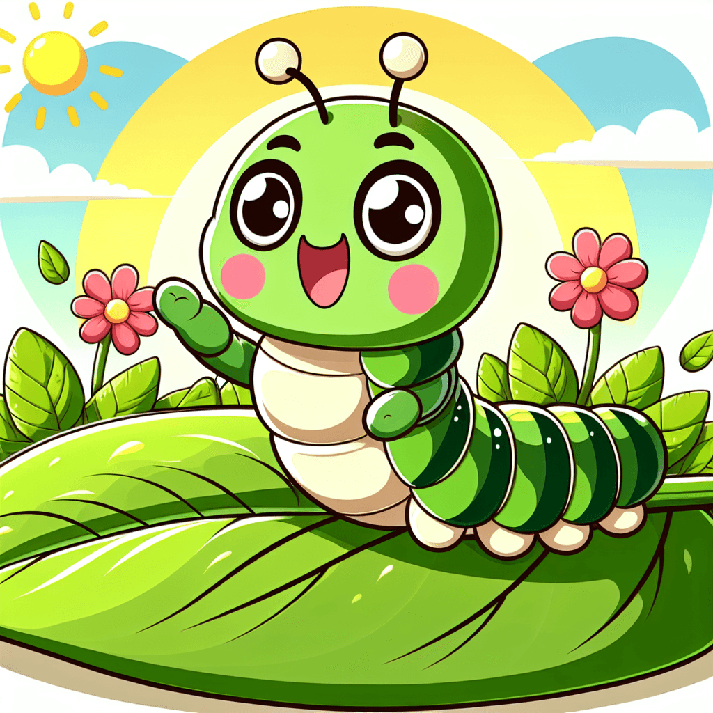 Funny Caterpillar Paint By Color