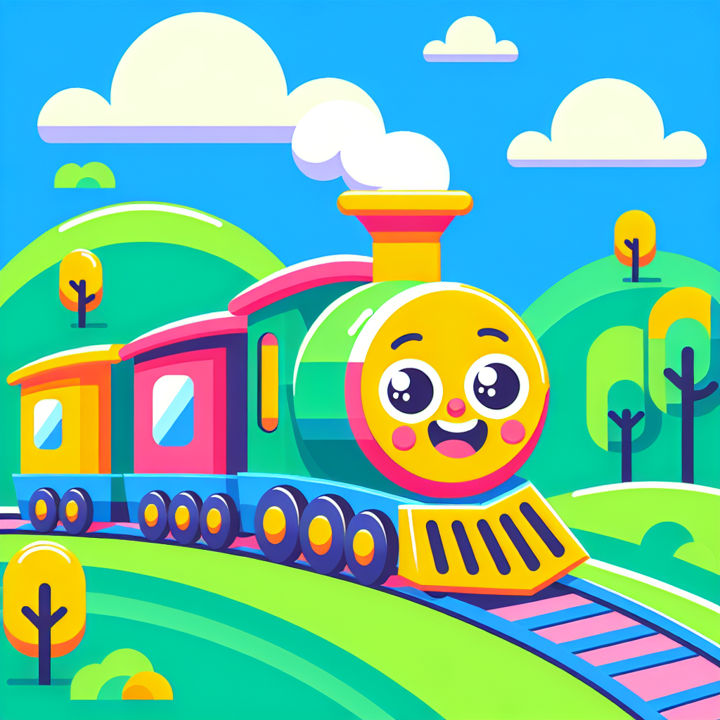Cheerful Train Journey DIY Paint By Numbers