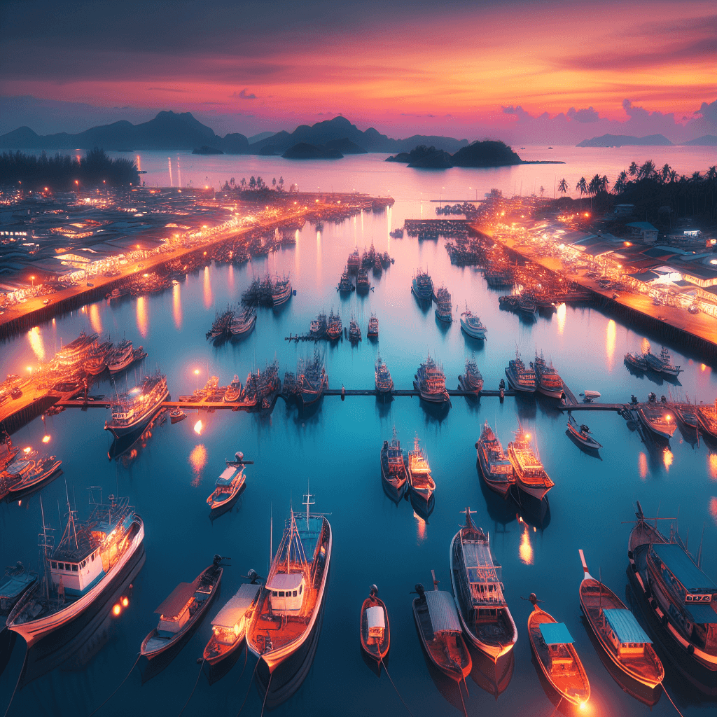Twilight Over The Harbor Paint By Number