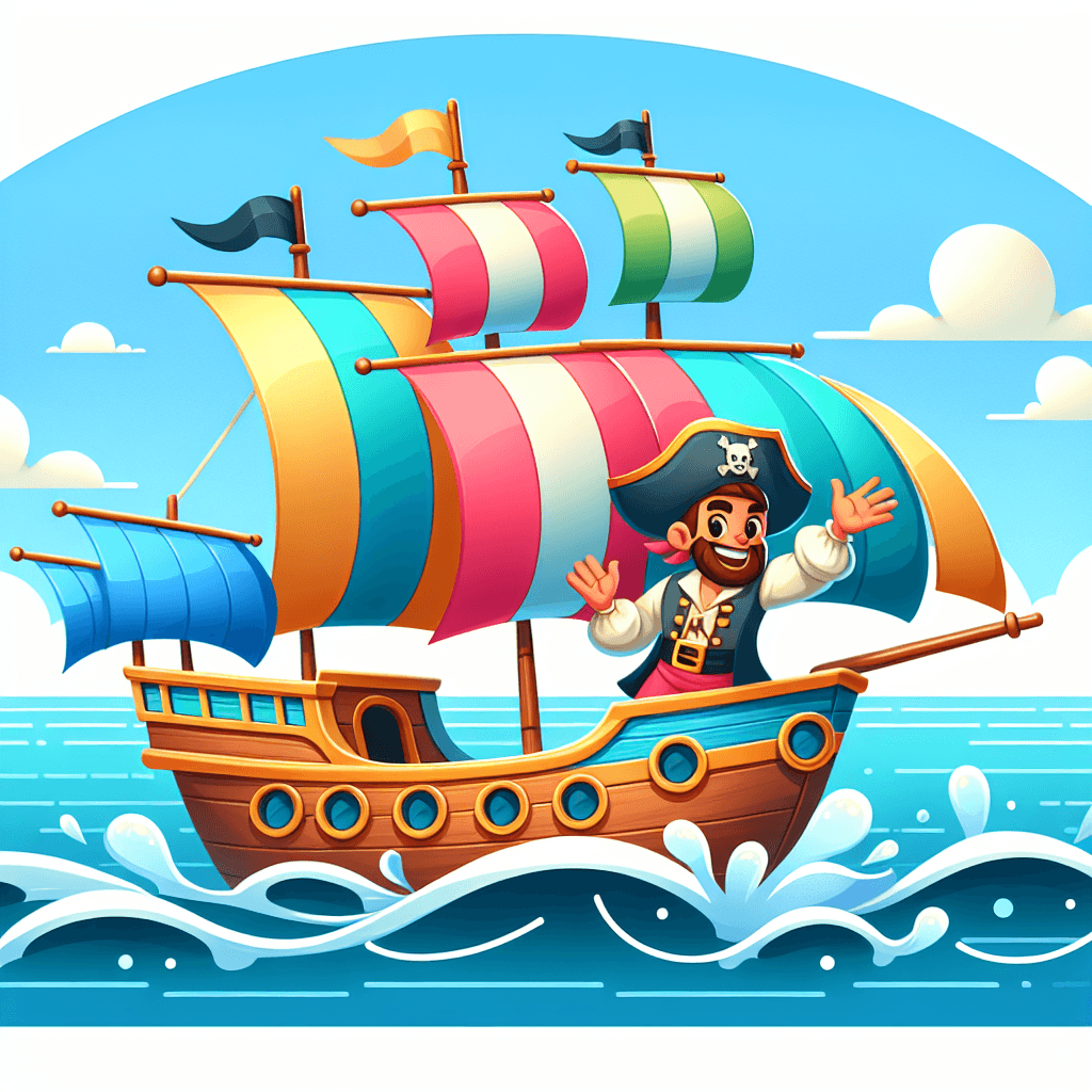 Jolly Pirate Ship Painting Number Kit