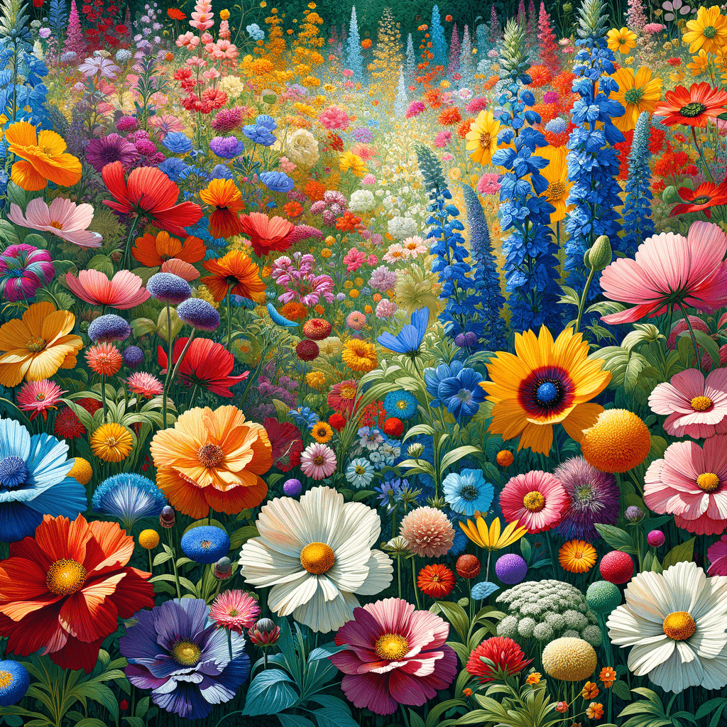 Vibrant Wildflower Garden Paint By Number