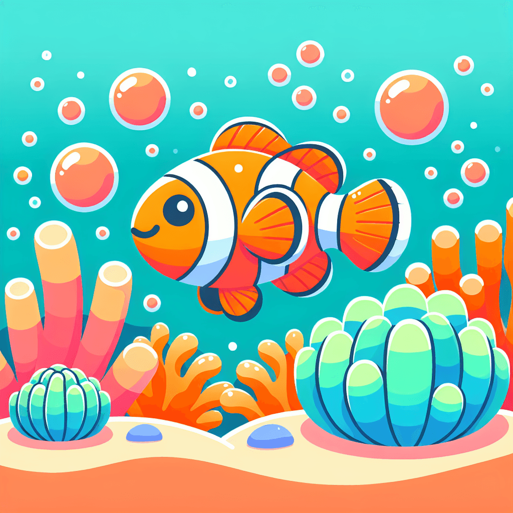 Comical Clownfish Capers Paint By Number