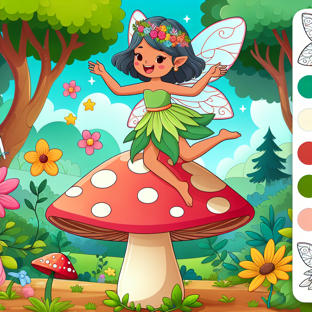 Whimsical Fairyland Forest Number Painting