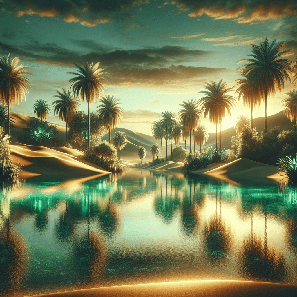 Enchanted Desert Oasis Number Painting