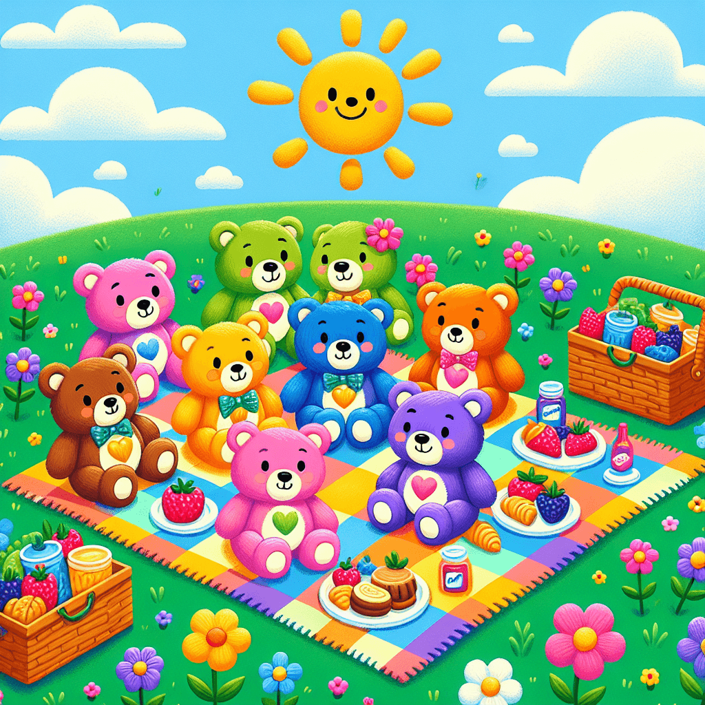 Teddy Bear Picnic Painting Number Kit