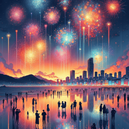 Busan International Fireworks Festival - Busan Number Painting