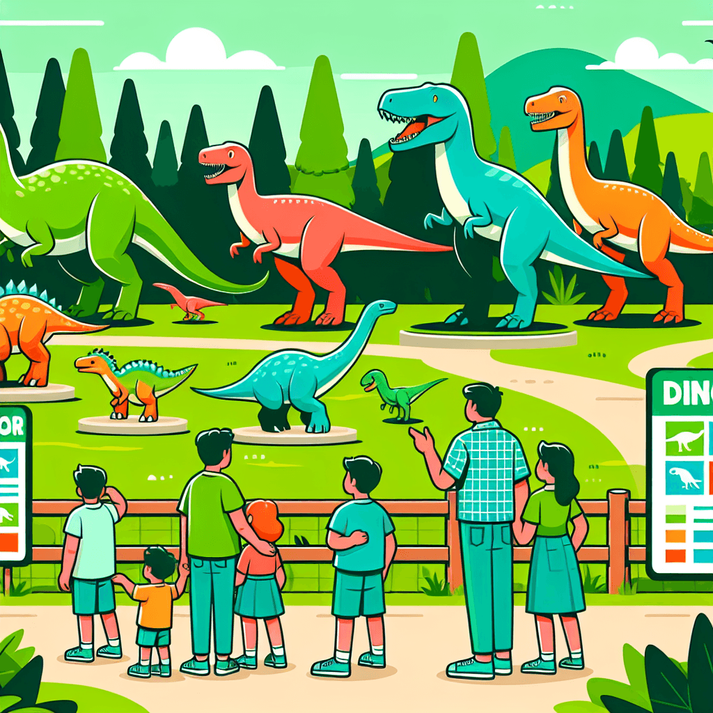 A Day At The Dinosaur Park Paint By Numbers