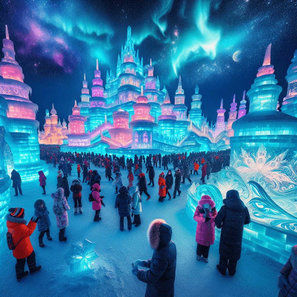 Harbin Ice And Snow Sculpture Festival Painting By Numbers Kit