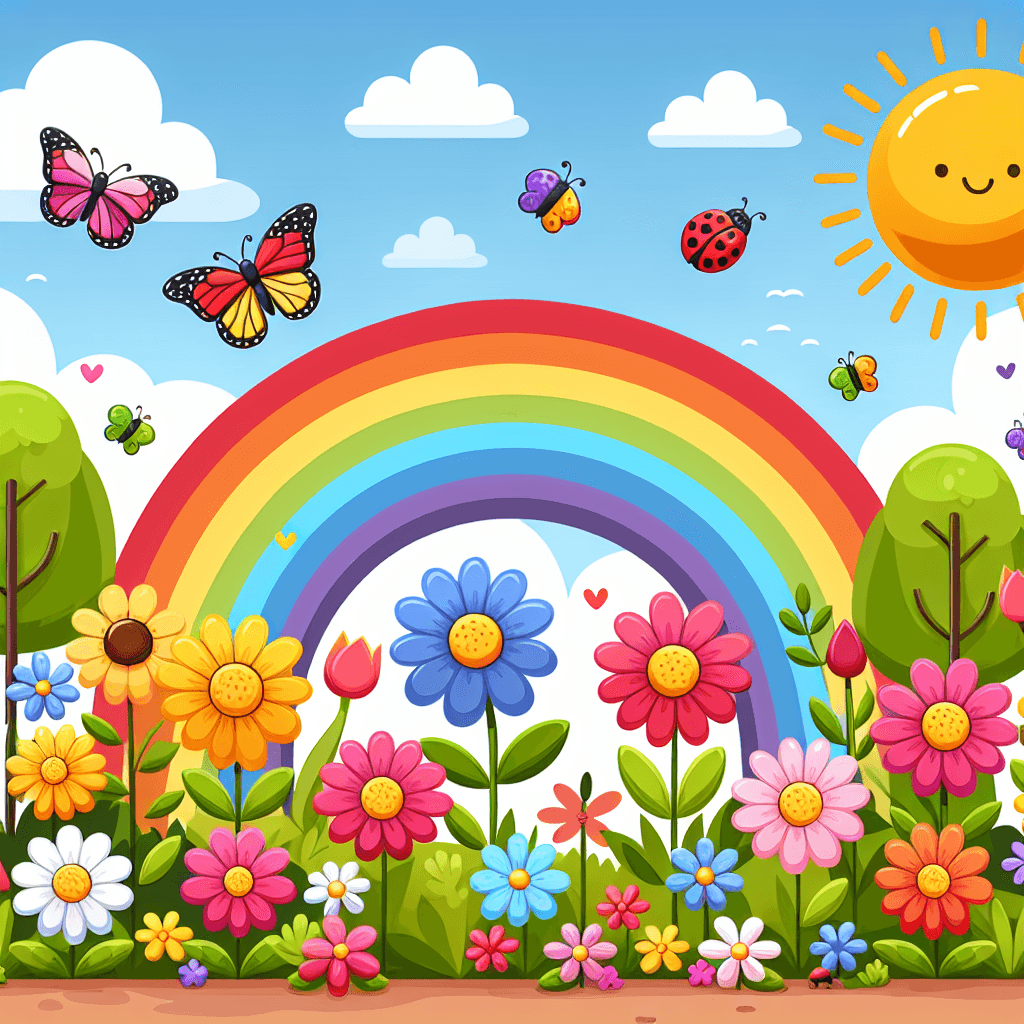 Rainbow Garden Painting By Numbers Kit