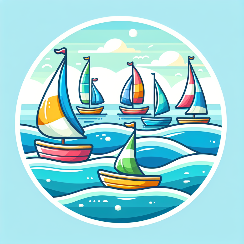 Ocean Waves And Sailboats Paint By Number