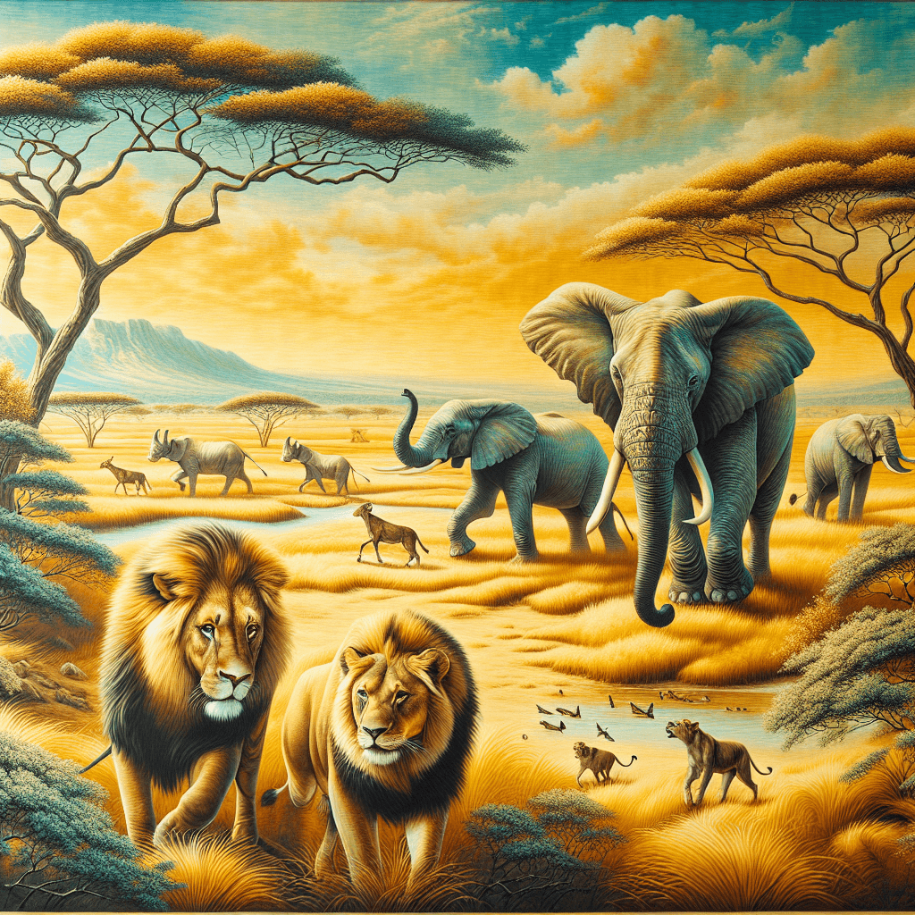 Safari Adventure Tapestry Paint By Color
