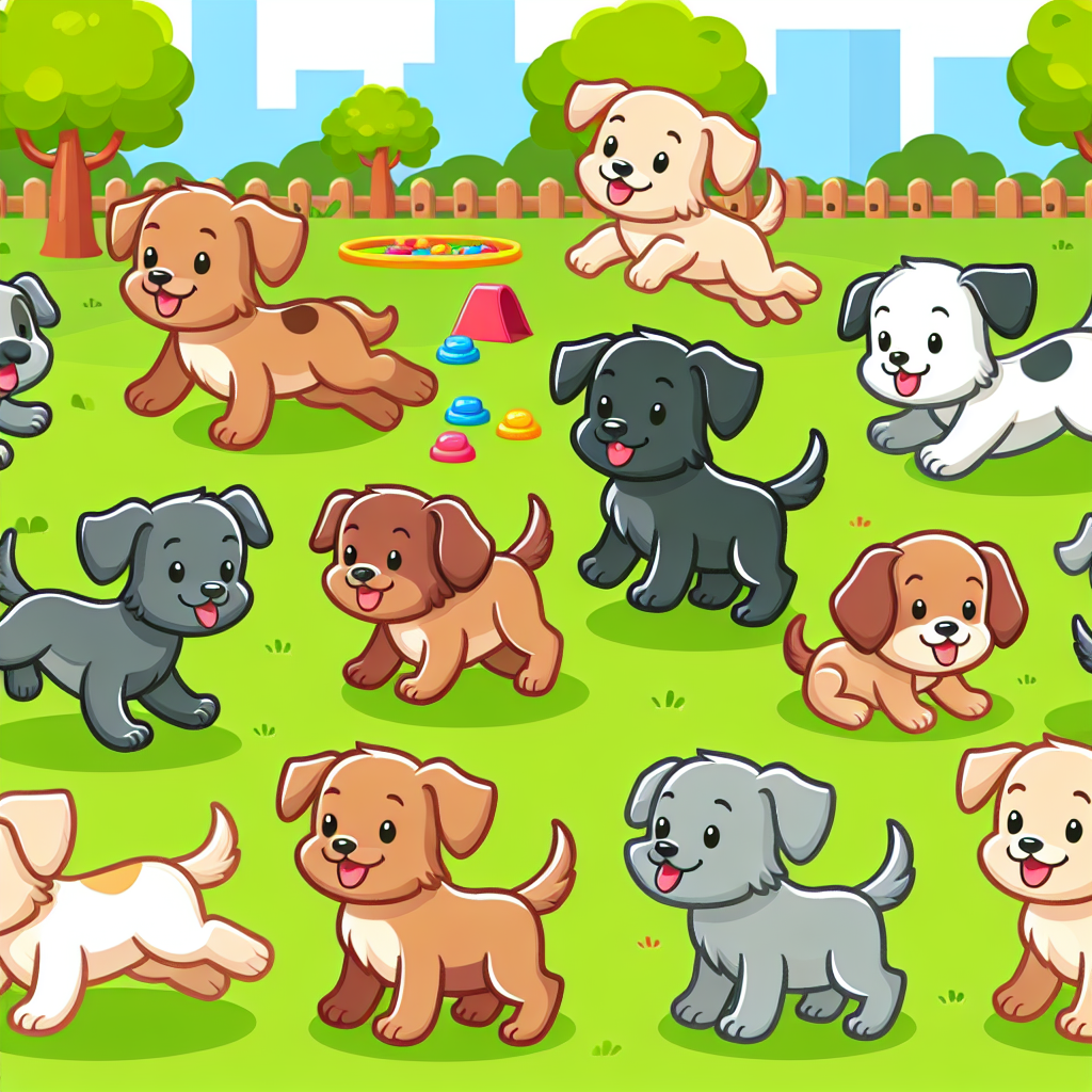 Playful Puppy's Park Paint By Number