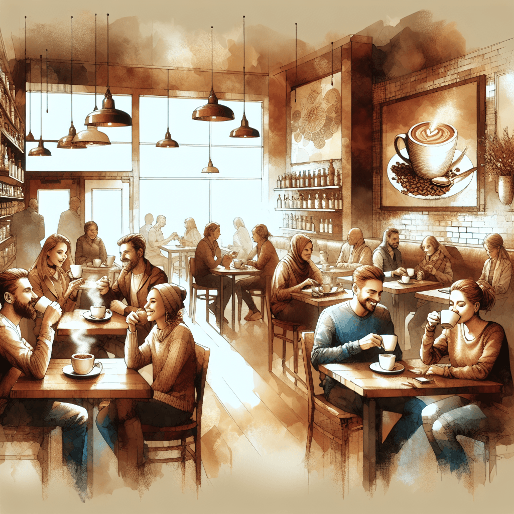 Charming Coffee Shop Escape Painting By Numbers Kit