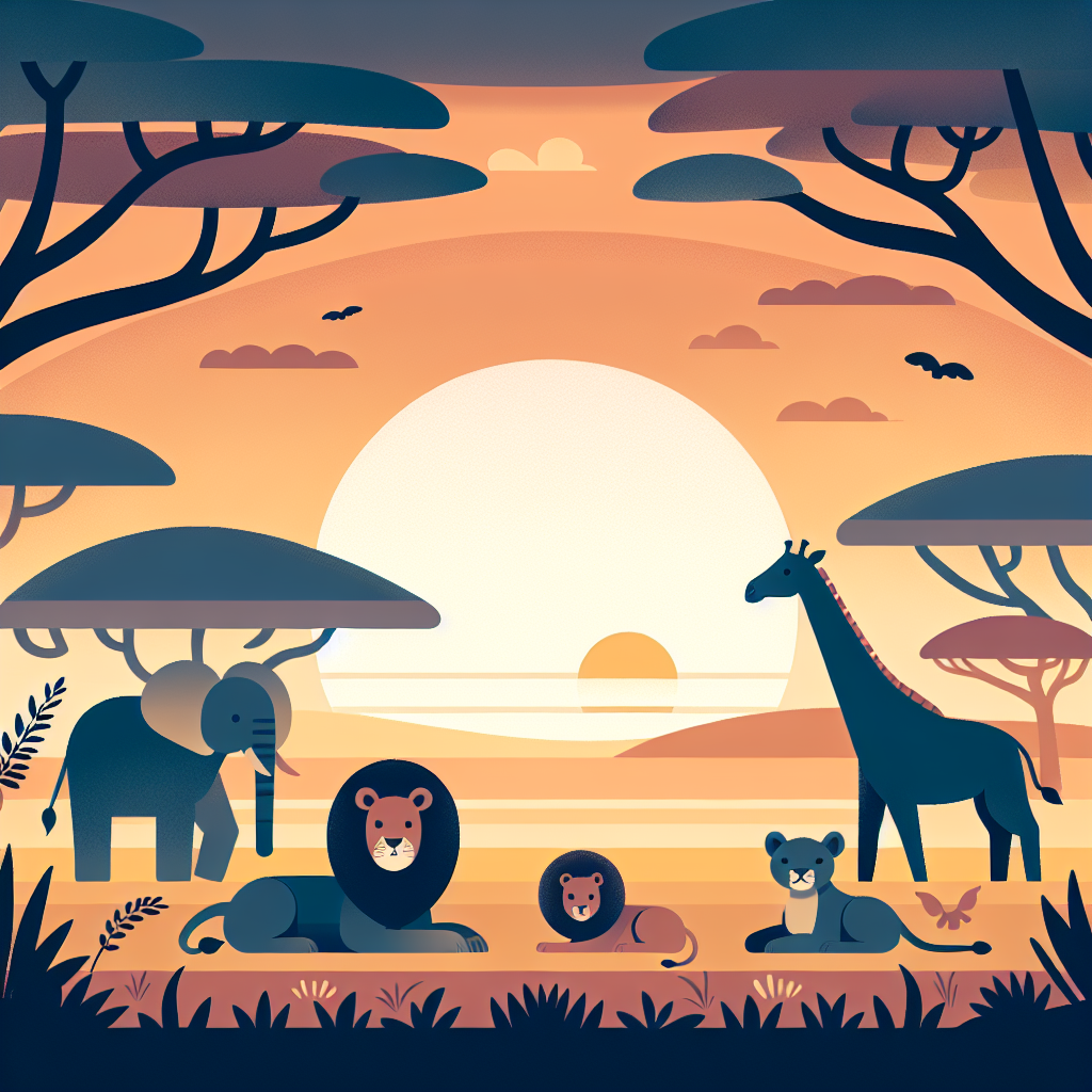 Sunset Serenade On The Savannah Paint By Numbers Art