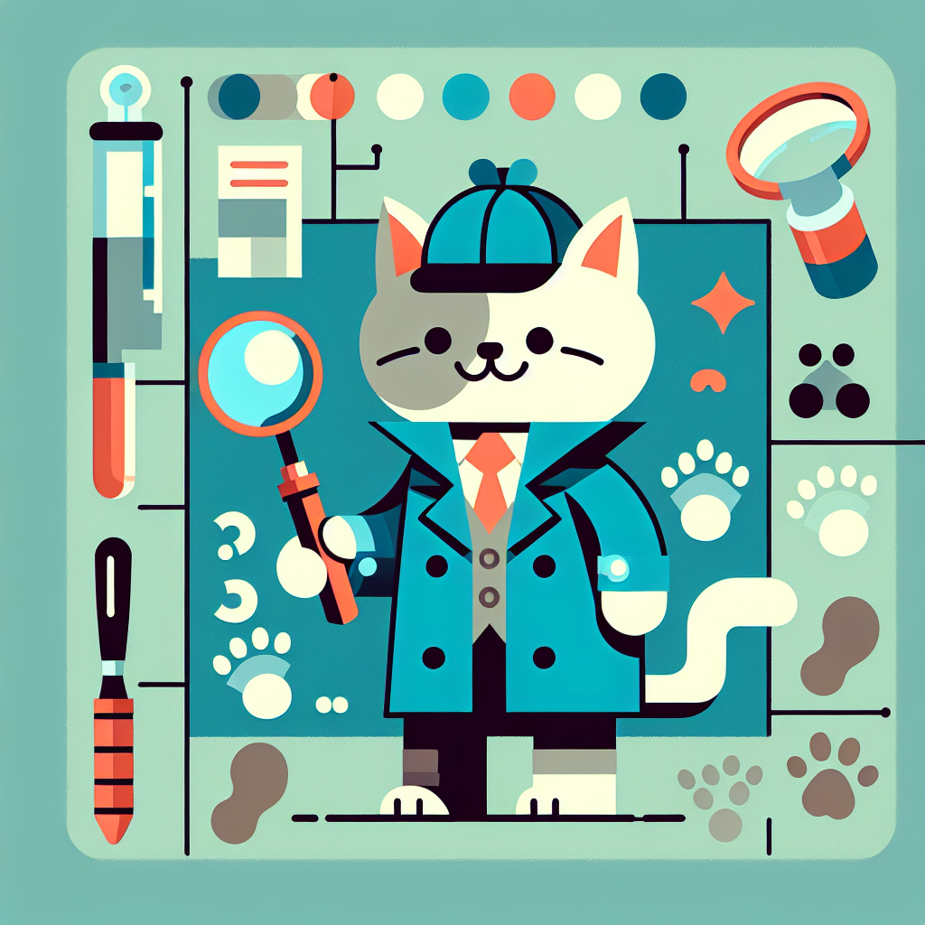 Clever Cat Detective Painting Number Kit