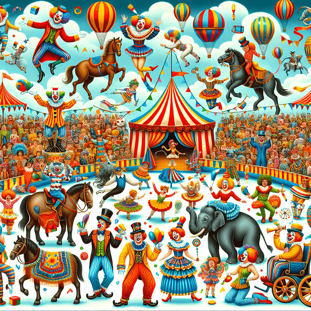 Magical Circus Parade For Kids Number Painting
