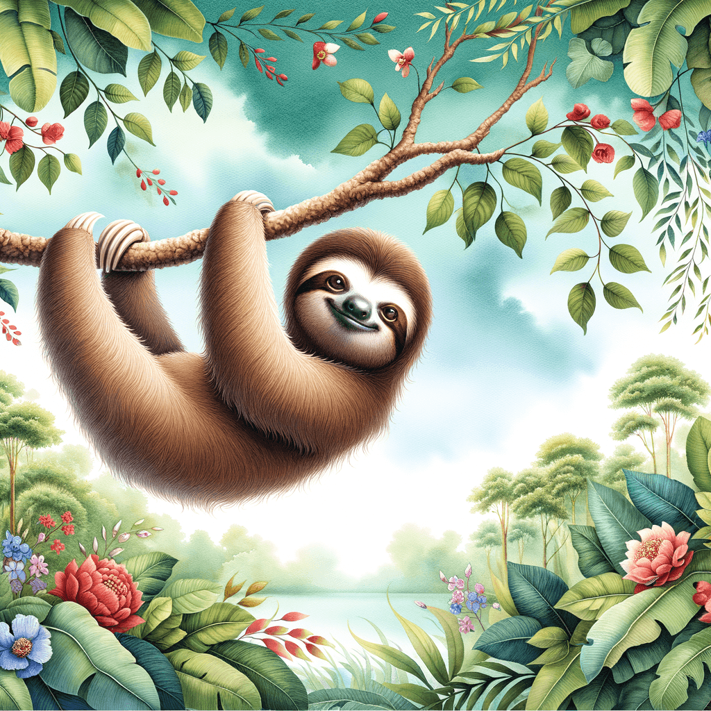 Gentle Sloth - DIY Painting By Numbers Kit
