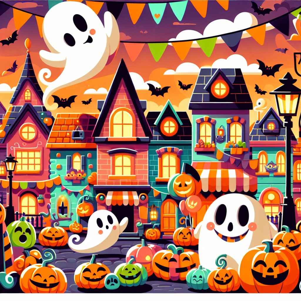 Spooky Halloween Town Painting Number Kit