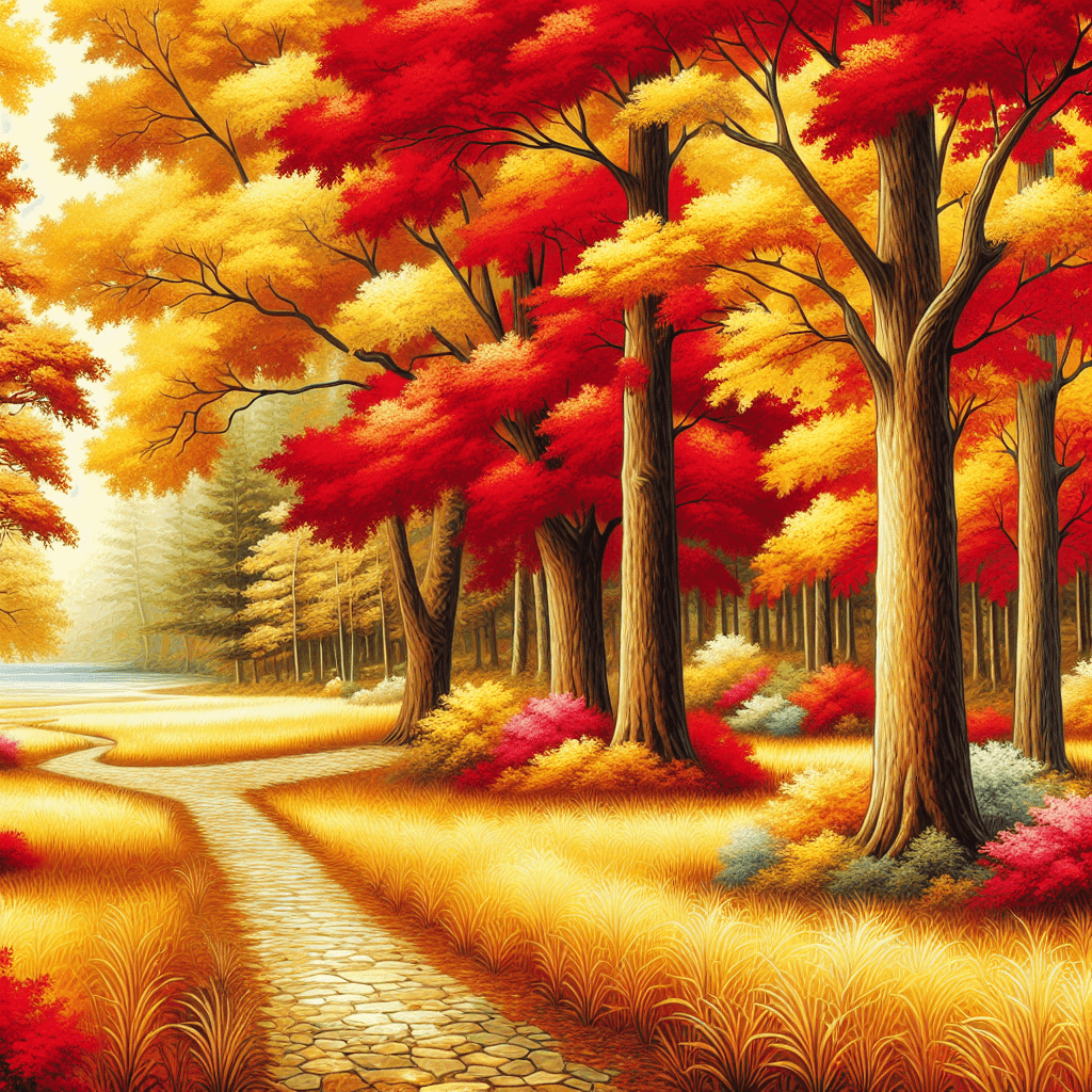 Gorgeous Autumn Landscape Paint By Numbers Art