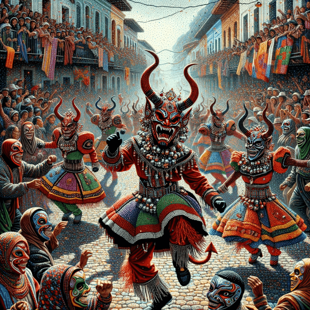 Diablos Danzantes De Yare - Venezuela Paint By Color