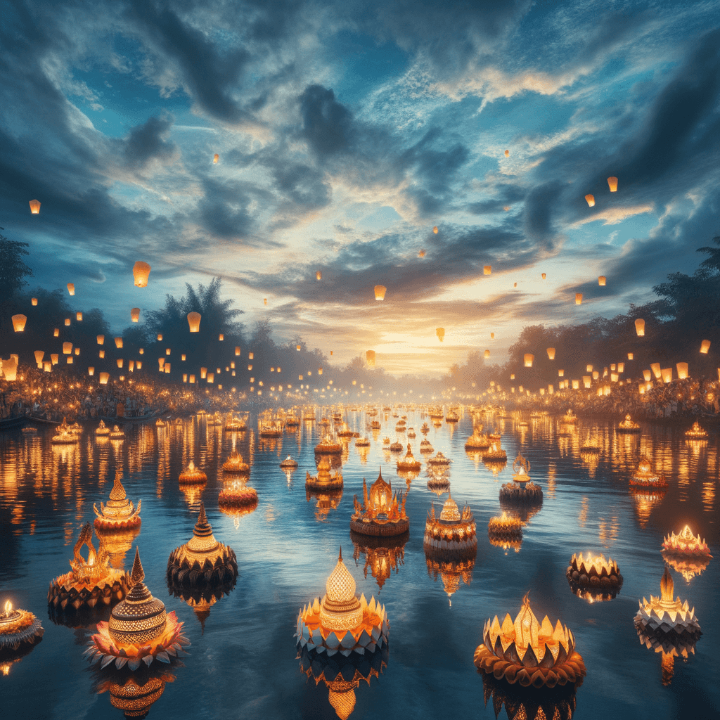 Loy Krathong - Chiang Mai Painting By Numbers Kit