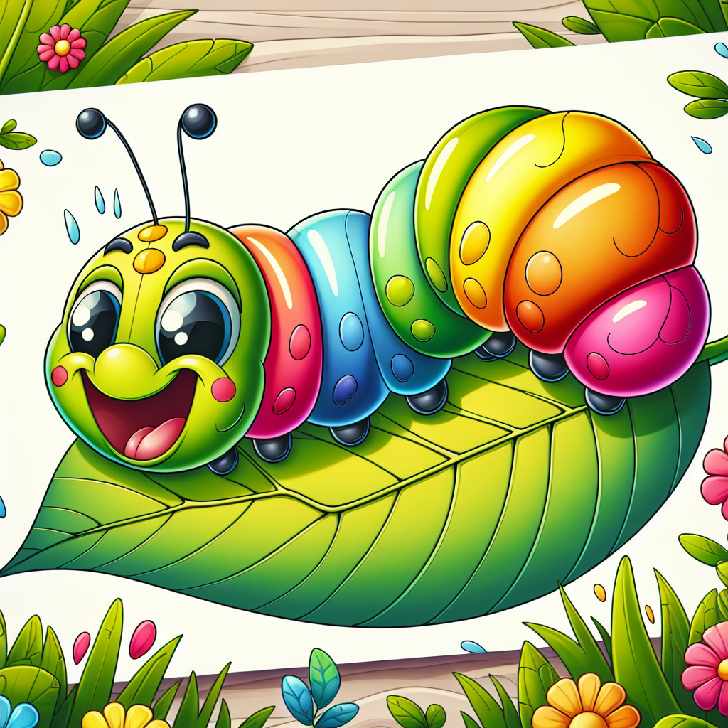 Giggling Caterpillar Painting Number Kit