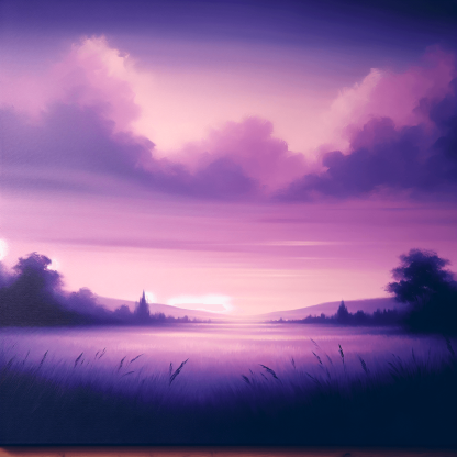 Ethereal Lavender Sky DIY Paint By Numbers