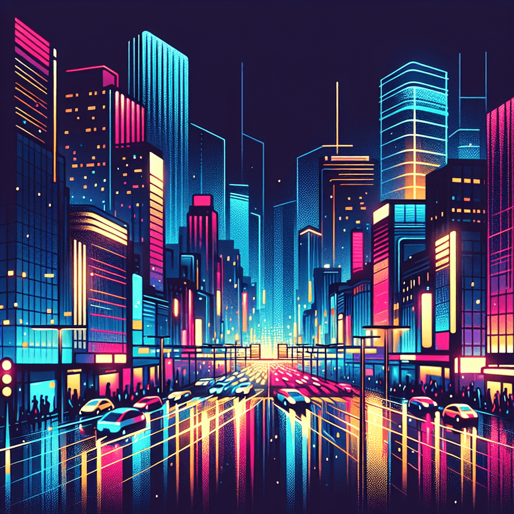 Urban Nightscape Symphony Paint By Numbers Kits